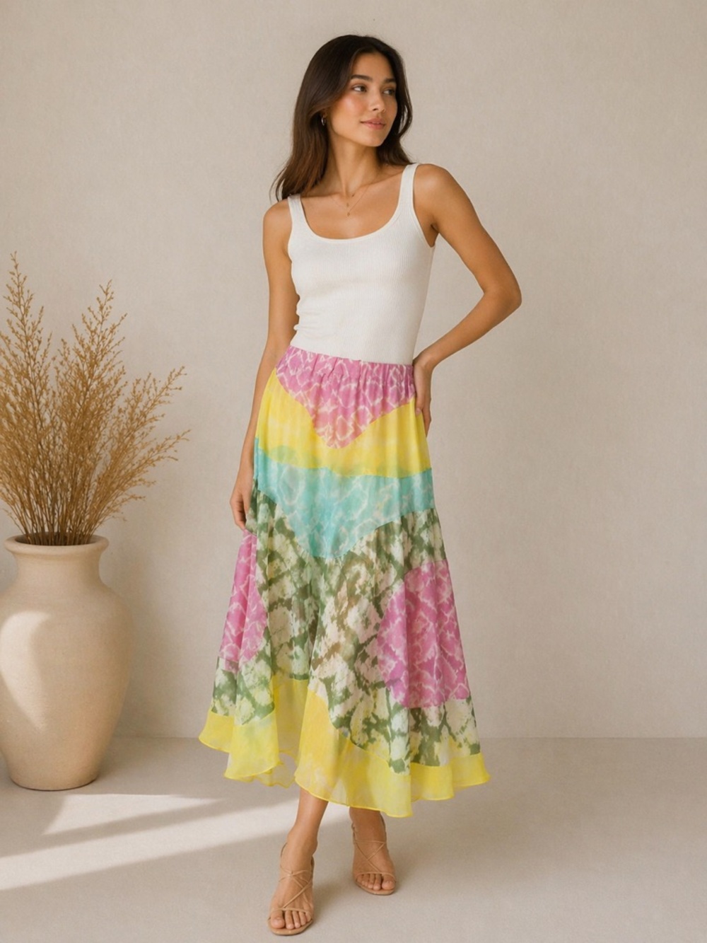 Missoni Multicolor Tie-Dye Maxi Skirt